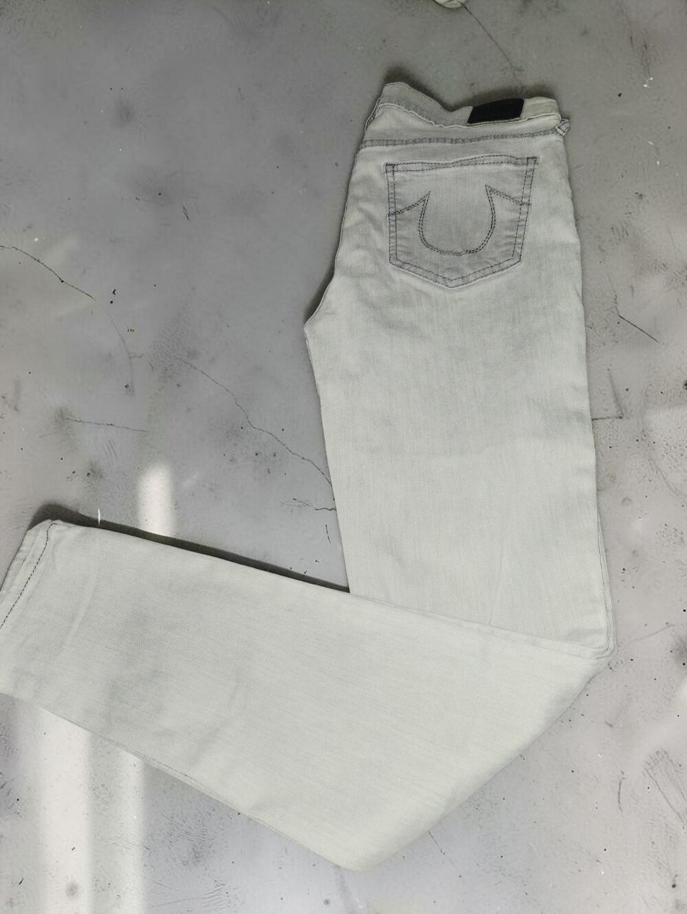 True Religion Light Wash Straight Jeans